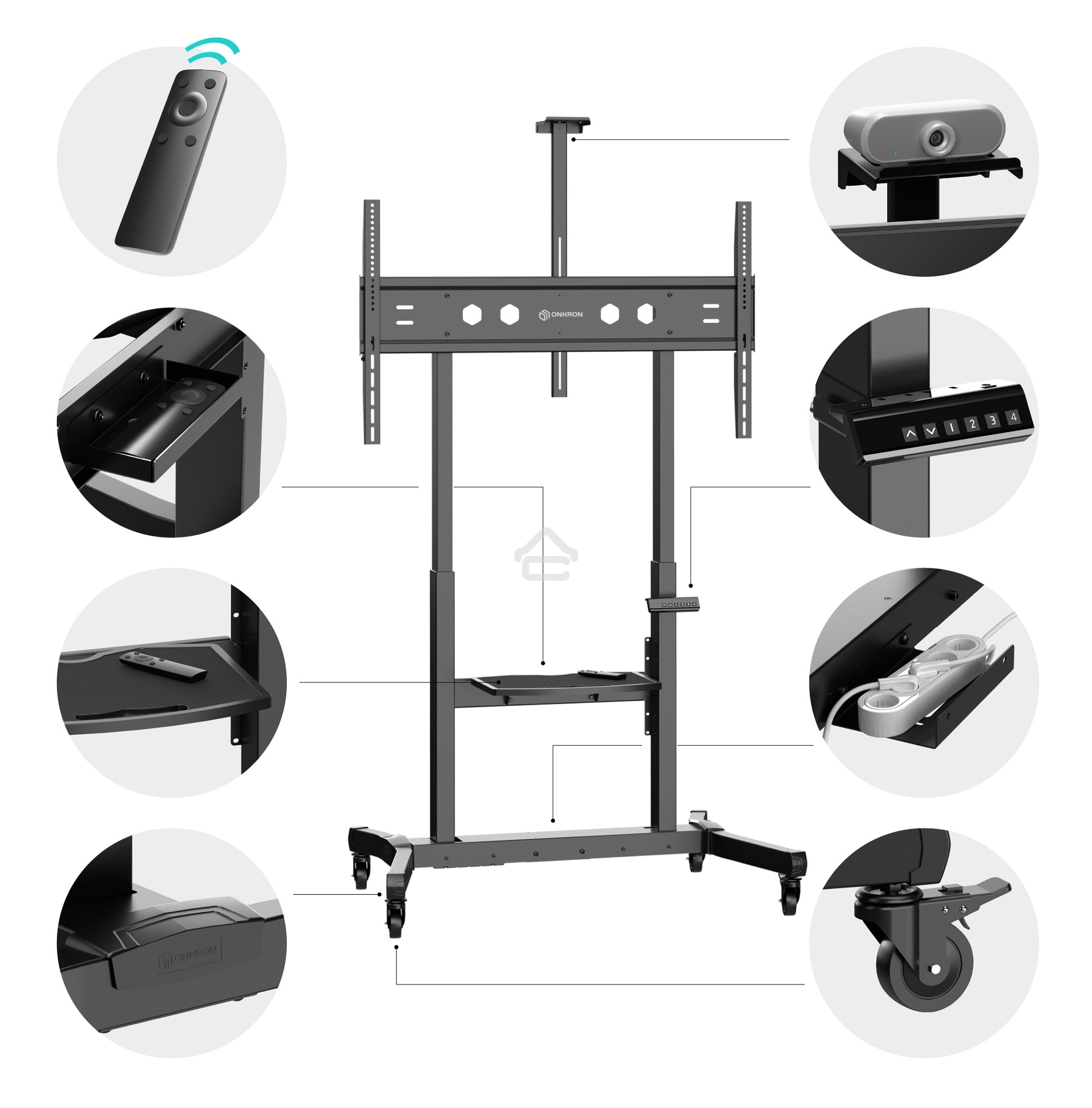 Стойка для телевизора ONKRON TS1991 eLift черный 50
