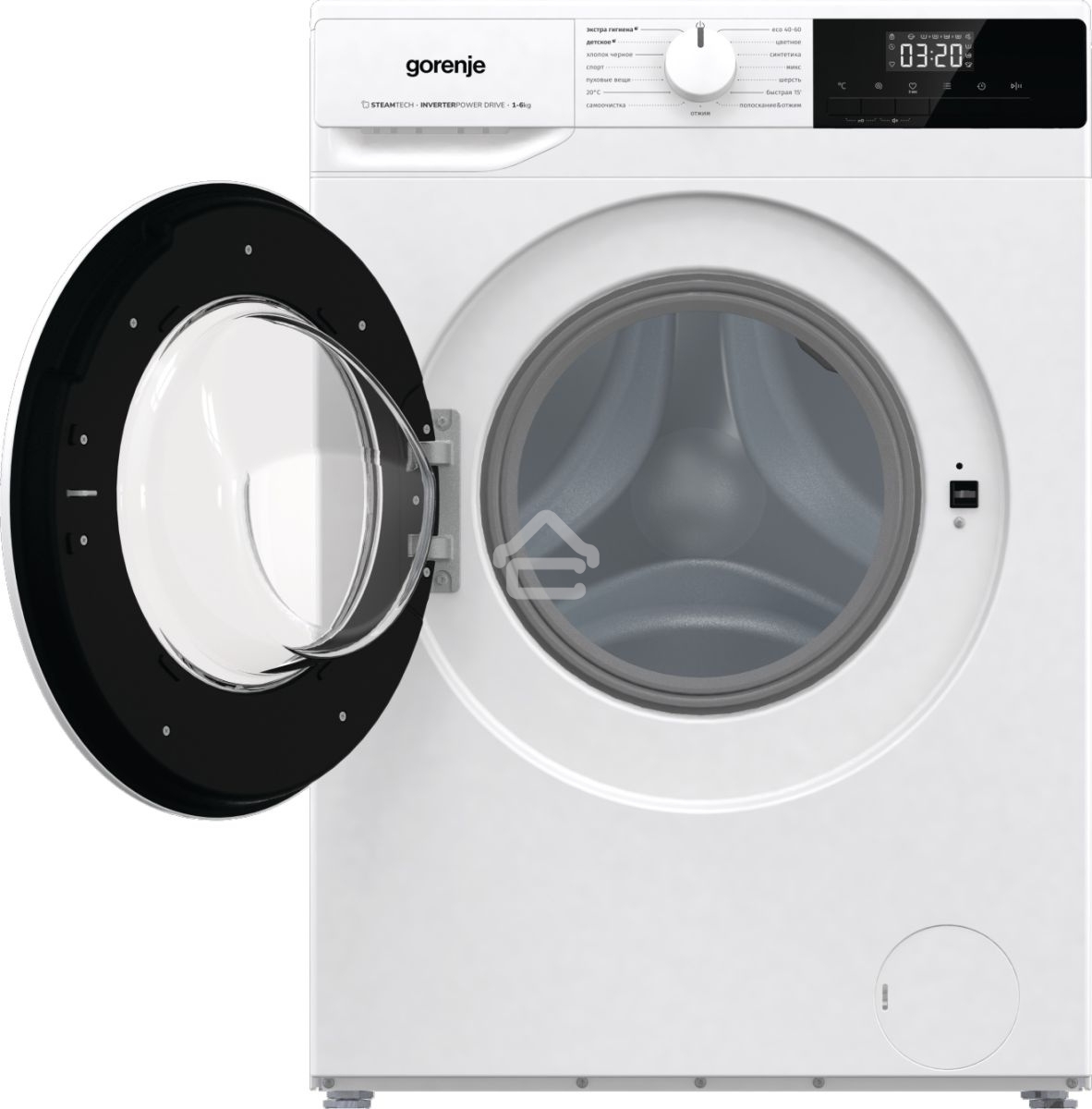 Стиральная машина Gorenje W1NHPI60SCS белый, загрузка фронтальная 6 кг, 1000 об/мин., класс: А