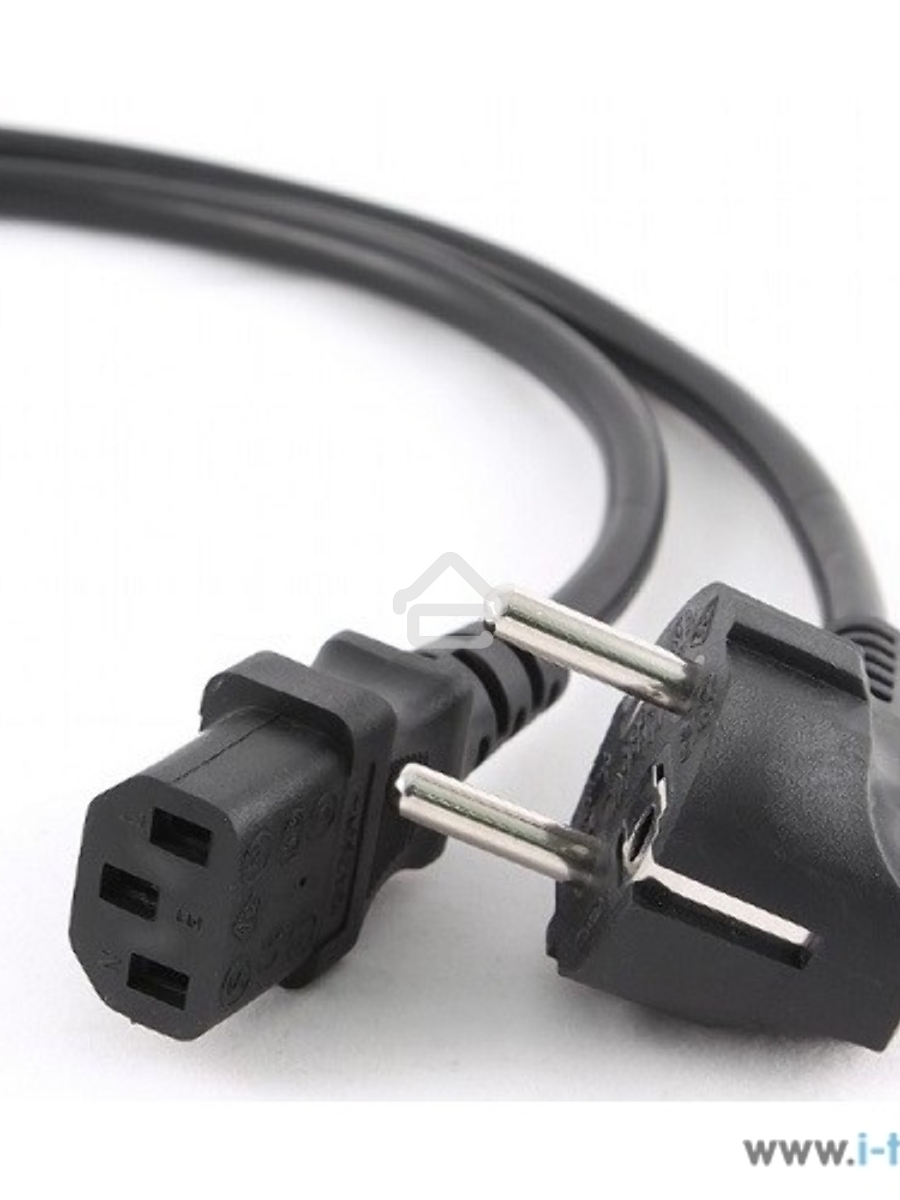 Кабель питания Cablexpert PC-186-1-3M, 3м, Schuko- C13, 3x1кв.мм, черный, с заземлением, пакет