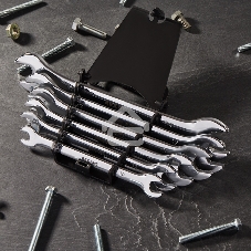 Набор ключей рожковых Rexant (8-19 мм), 6 шт., CrV, зеркальное хромирование