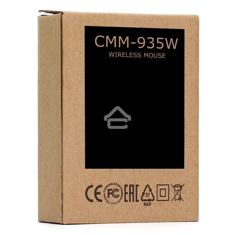 Мышь беспроводная Crown CMM-935W черный, 1600 dpi, радиоканал, USB, кнопки - 6