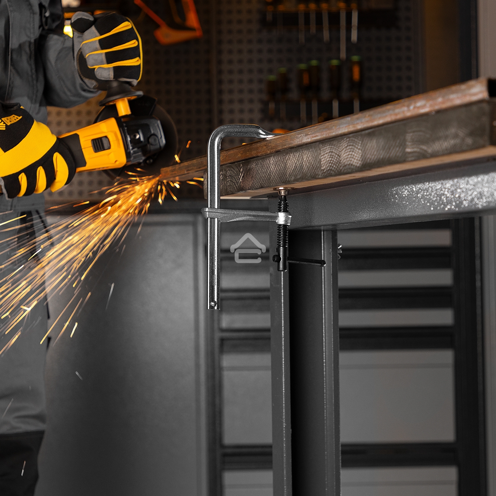 Струбцина Denzel F-образная, 80x200 мм, кованая