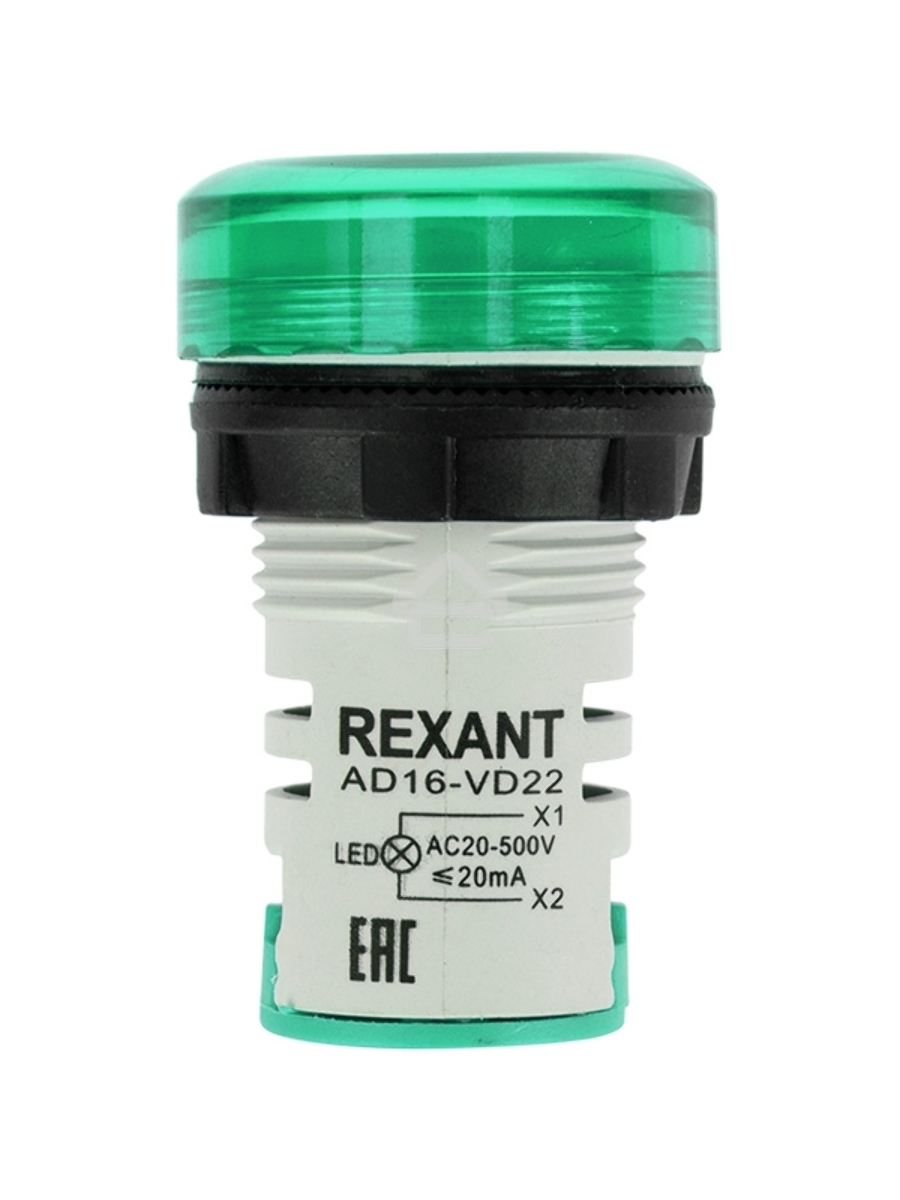 Индикатор значения напряжения зеленый VD22 70-500 В Rexant