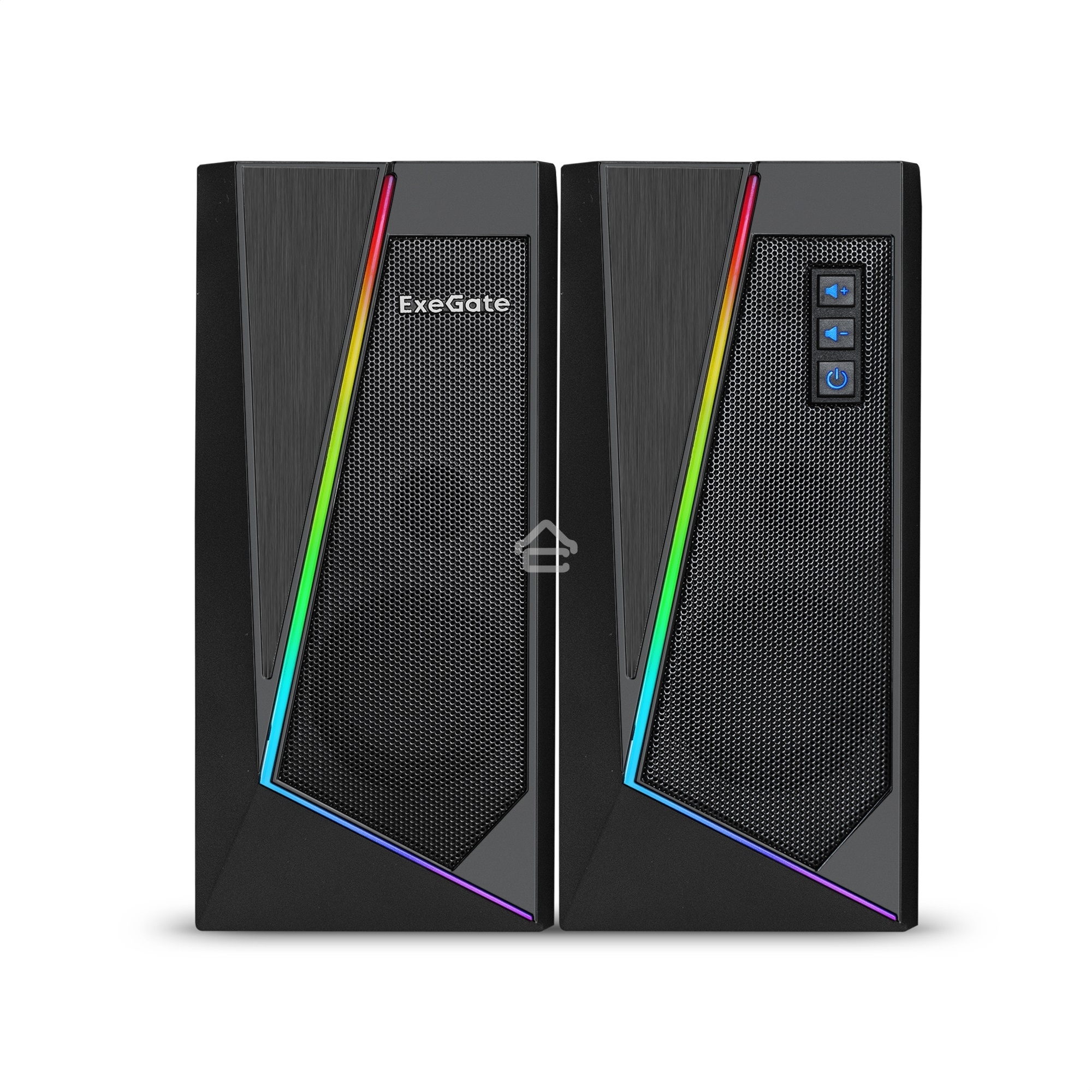 Акустическая система 2.0 ExeGate EX289688RUS Accord 240 (питание USB, 2х3Вт (6Вт RMS), 60-20000Гц,  черный, RGB подсветка)