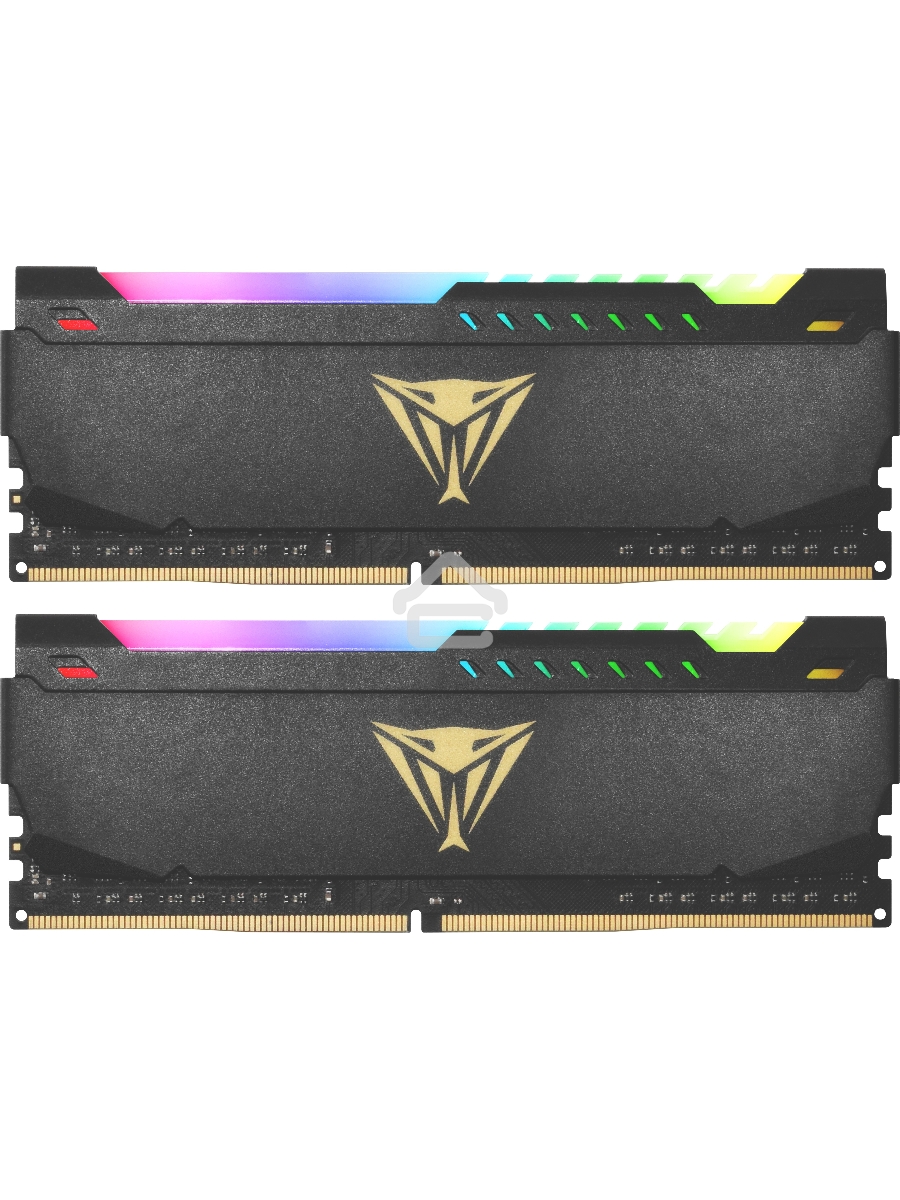 Оперативная память Patriot Viper Steel, DDR4, 32GB (2x16GB), 3200MHz, CL18, DIMM, с радиатором, RGB, черный