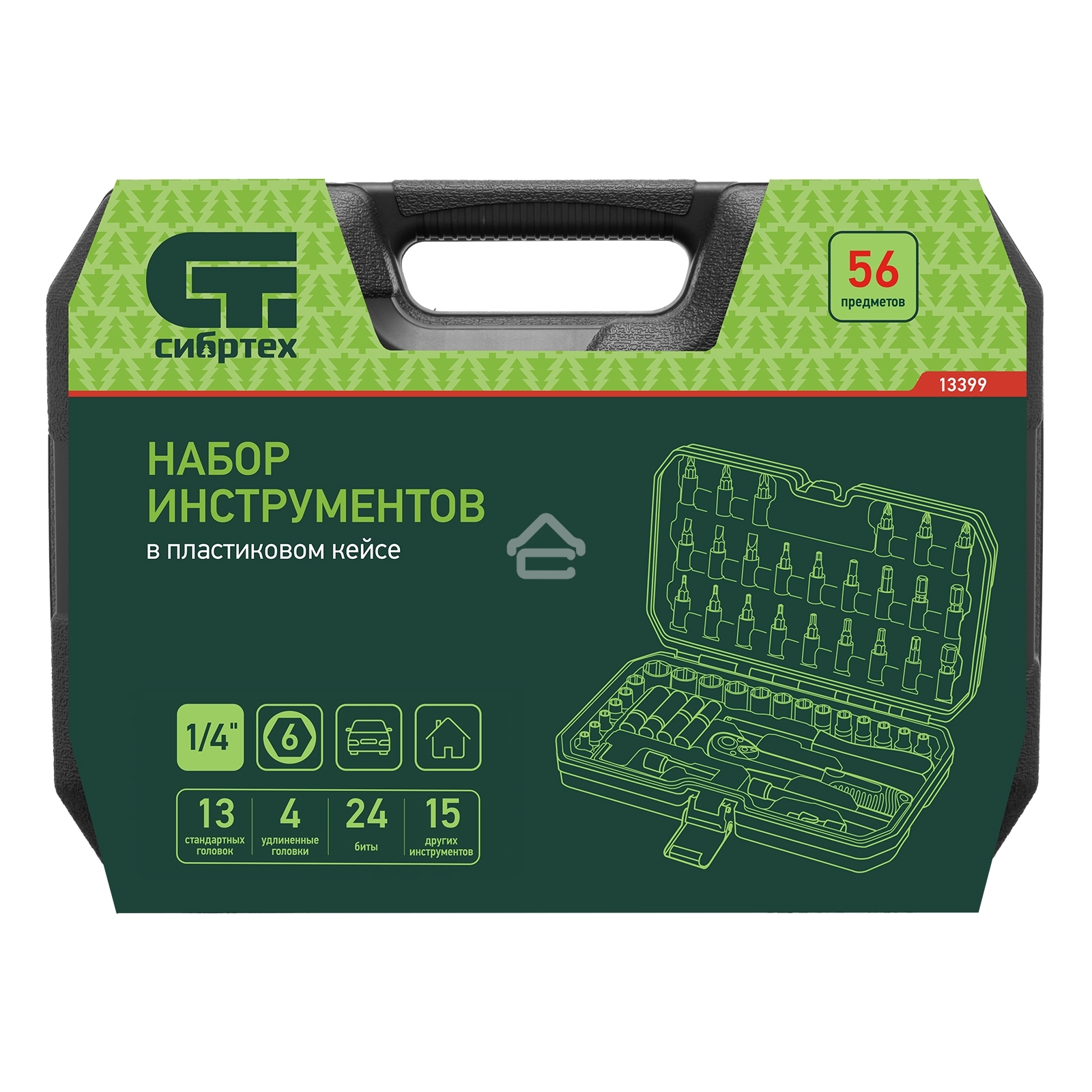 Набор инструментов Сибртех, 1/4