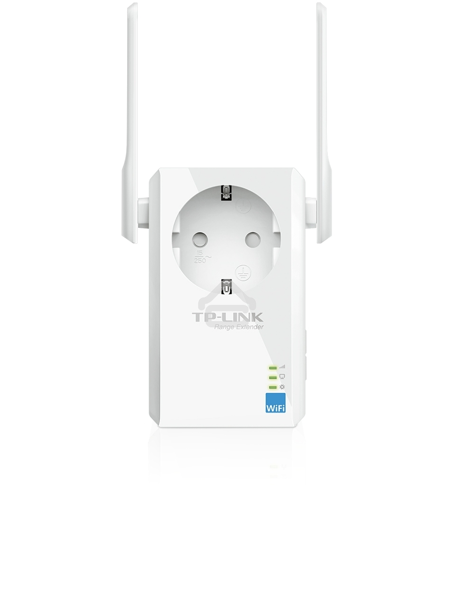 Сетевой адаптер TP-Link SOHO TL-WA860RE 300Mbps Wireless N Wall Plugged Range Extender with AC Passthrough, QCA(Atheros), 2T2R, 2.4GHz, 802.11b/g/n, 1 10/100Mbps LAN port, Range Extender button, Range Extender mode, suppo поставляется без кабеля RJ-45