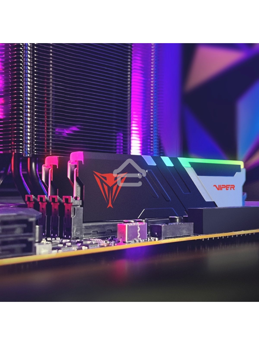 Оперативная память Patriot Viper Venom, DDR5, 32GB (2x16GB), 6400MHz, CL32, DIMM, с радиаторами, RGB, черный