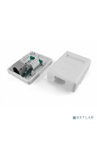 Розетка компьютерная Hyperline SB1-1-8P8C-C5e-SH-WH RJ-45(8P8C), категория 5e, экранированная, одинарная, внешняя, Dual IDC