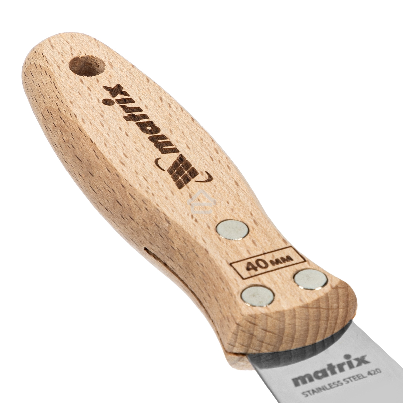 Шпательная лопатка Matrix из нержавеющей стали, 40 мм, буковая рукоятка, EFP