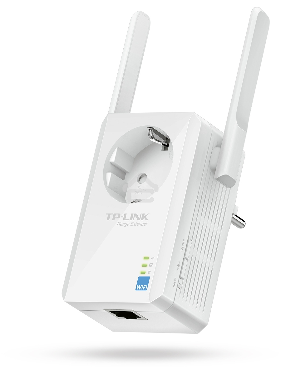 Сетевой адаптер TP-Link SOHO TL-WA860RE 300Mbps Wireless N Wall Plugged Range Extender with AC Passthrough, QCA(Atheros), 2T2R, 2.4GHz, 802.11b/g/n, 1 10/100Mbps LAN port, Range Extender button, Range Extender mode, suppo поставляется без кабеля RJ-45