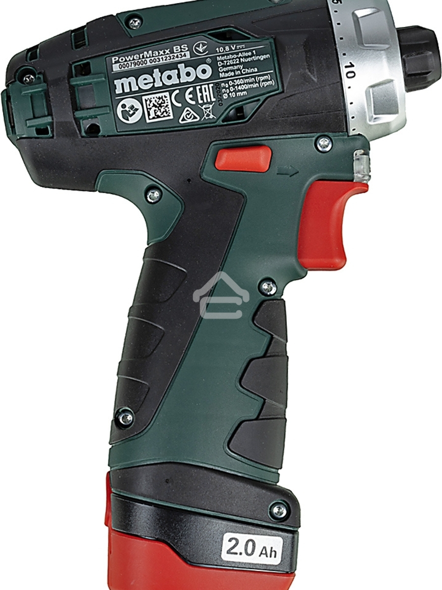 Дрель-шуруповерт Metabo PowerMaxx BS 600984000, Аккумуляторный, 10,8В, 2 АКБ