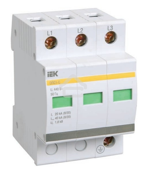 Ограничитель перенапряжения ОПС1-C 3P ИЭК MOP20-3-C