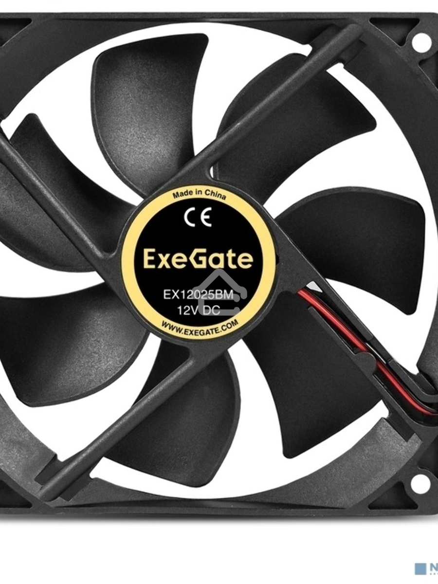 Вентилятор для корпуса ExeGate EX12025BM черный, 120 мм, 1550 об/мин, 25 дБ, 2 pin