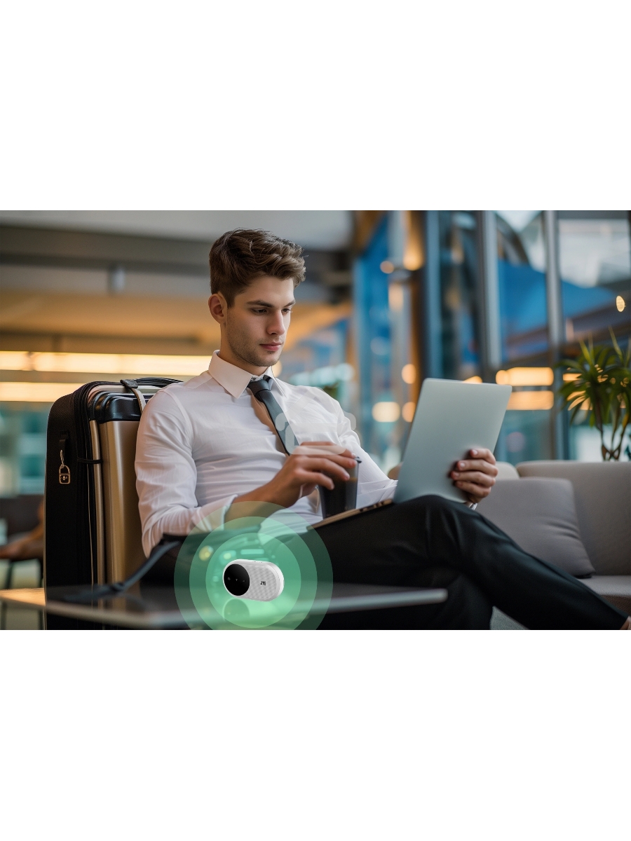 Модем 3G/4G/4G+ ZTE U20 USB Wi-Fi VPN Firewall +Router внешний белый