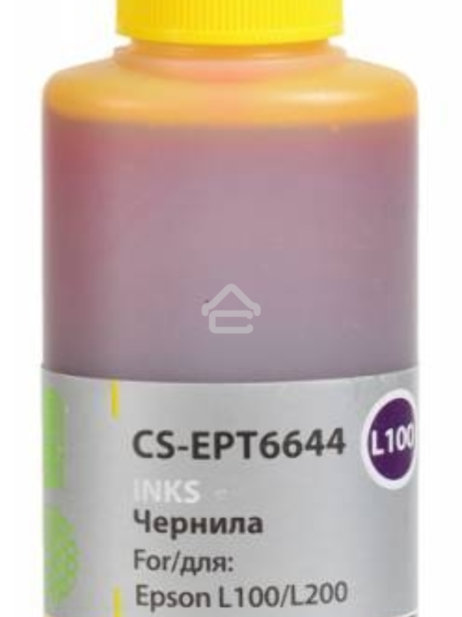 Чернила Cactus CS-EPT6644 желтый, 100 мл, для Epson L100/L110/L120/L132/L200/L210/L222/L300/L312/L350/L355/L362/L366/L456/L550/L555/L566/L1300