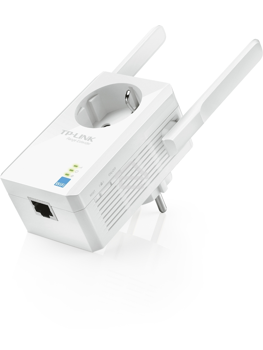 Сетевой адаптер TP-Link SOHO TL-WA860RE 300Mbps Wireless N Wall Plugged Range Extender with AC Passthrough, QCA(Atheros), 2T2R, 2.4GHz, 802.11b/g/n, 1 10/100Mbps LAN port, Range Extender button, Range Extender mode, suppo поставляется без кабеля RJ-45