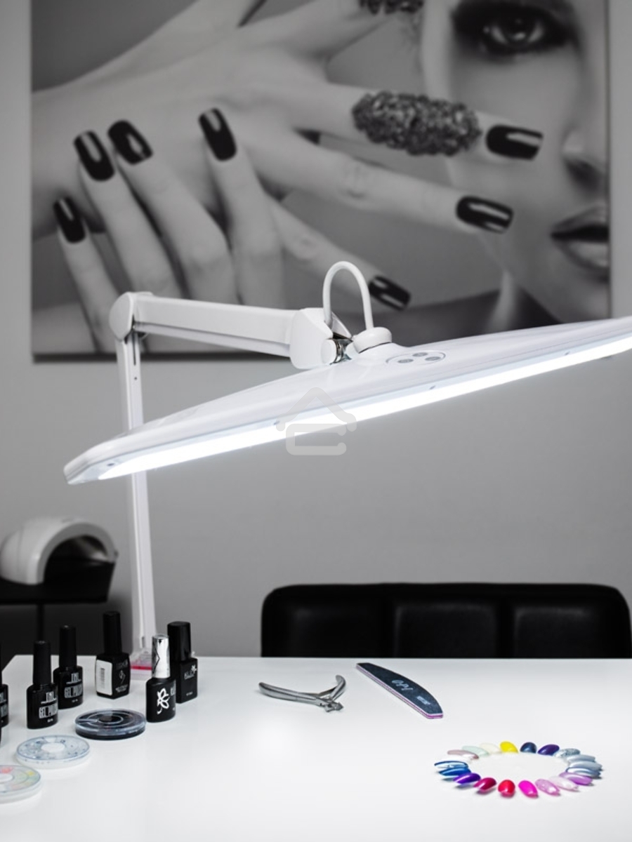 Лампа настольная бестеневая Rexant, струбцина, «ECO light», 84 SMD LED, сенсорный диммер, белая