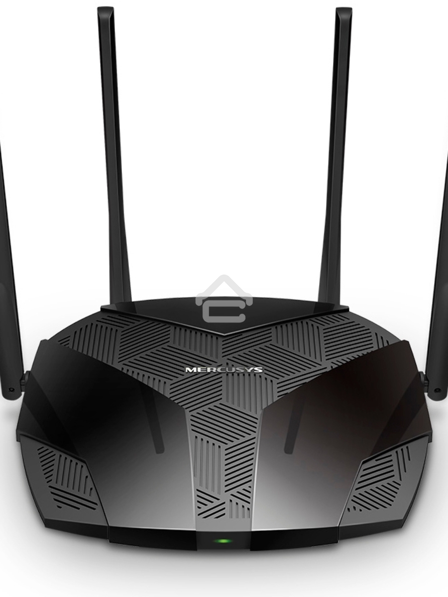 Роутер Mercusys MR70X AX1800 Dual-Band WiFi 6 Router, 574 Mbps at 2.4 GHz + 1201 Mbps at 5 GHz,4× Fixed External Antennas, 3× Gigabit LAN Ports, 1× Gigabit WAN Port, 1024-QAM, OFDMA, Router/Access Point Mode, MU-MIMO, WPA3, TWT, BSS Color