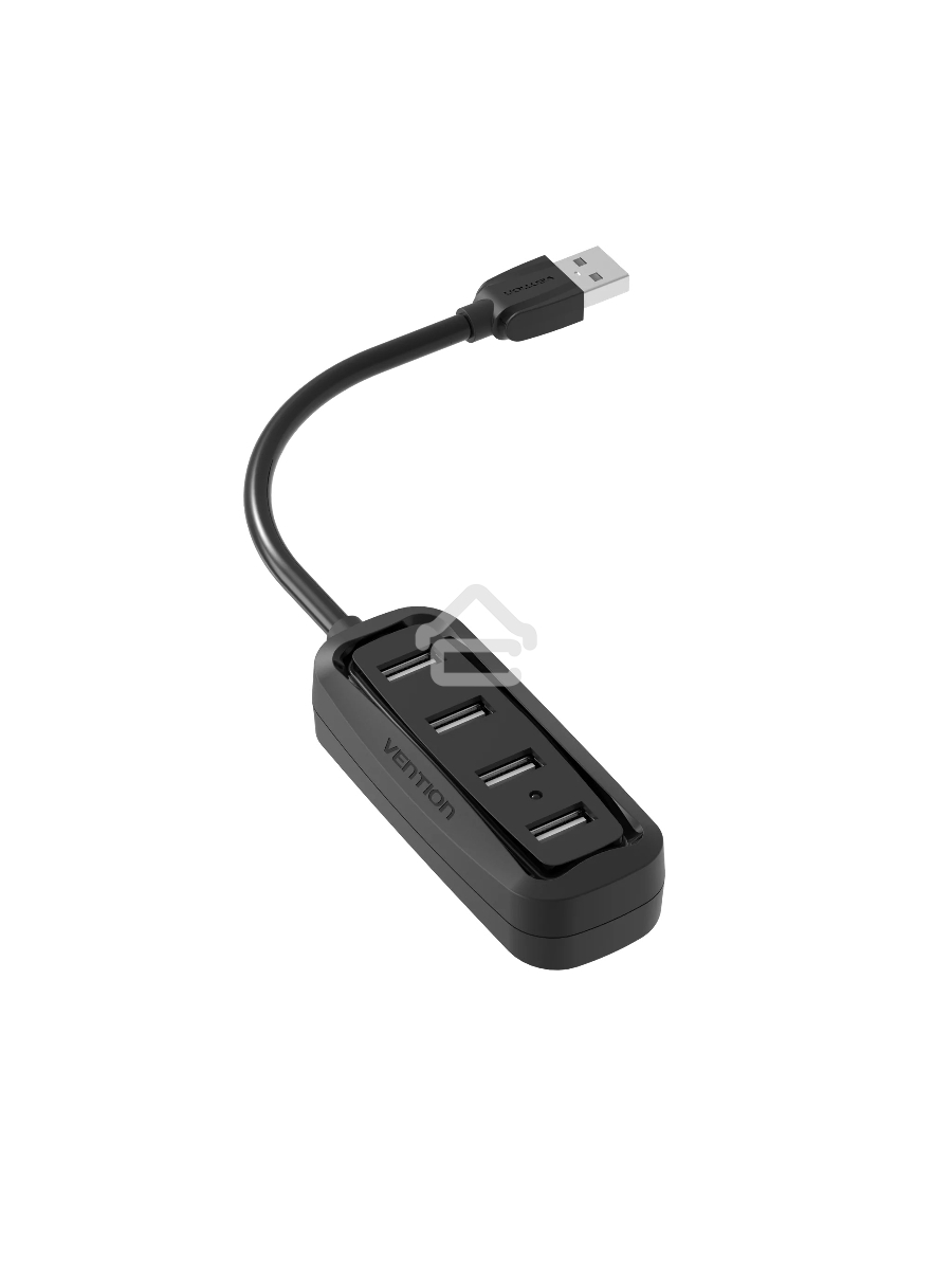 Концентратор Vention USB 2.0 на 4 порта Черный VAS-J43-B015