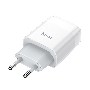 Блок питания (сетевой адаптер) HOCO C72A Glorious один порт USB, 5V, 2.1A, белый