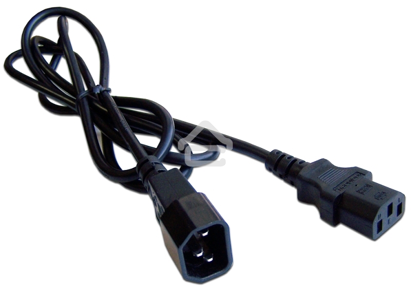 Шнур питания Lanmaster C13-C14, 3х0.75, 220В, 10А, черный, 3 метра