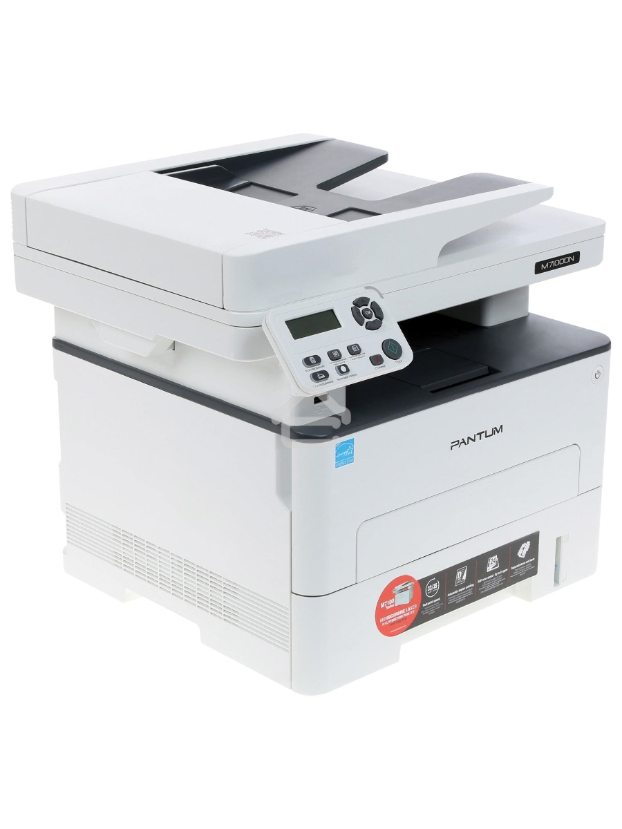 МФУ лазерный Pantum M7100DN, A4, ч/б, печ. до 33 стр/мин., скан. до 24 стр/мин., 1200x1200dpi, USB, RJ-45