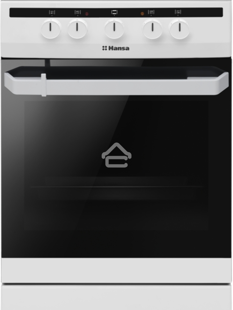 Плита электрическая Hansa FCCW54002 белый, конфорок 4 шт, духовка 68 л, 50 см x 85 см x 60 см