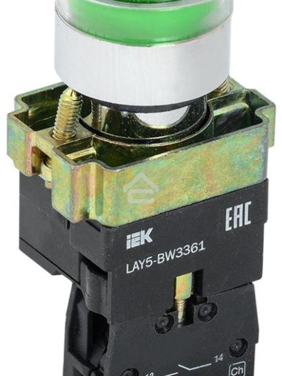 Кнопка LAY5-BW3361 с подсв. зел. 1з ИЭК BBT50-BW-K06