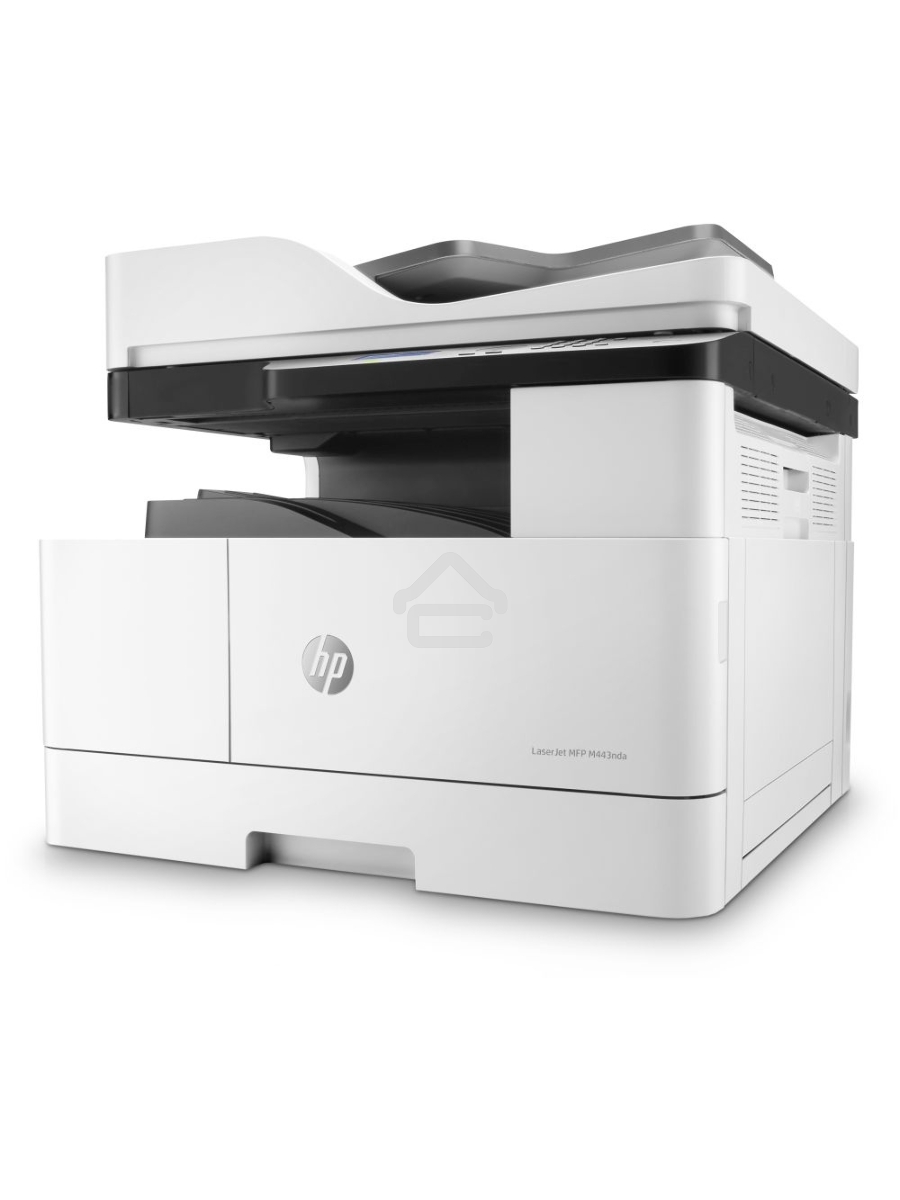 МФУ лазерный HP LaserJet MFP M443nda (8AF72A), A3, ч/б, печ. до 25 стр/мин. (А4) до 13 стр/мин. (А3), скан. до 21 стр/мин., 1200 x 1200 dpi (печать) 600x600dpi (скан.), USB, RJ-45