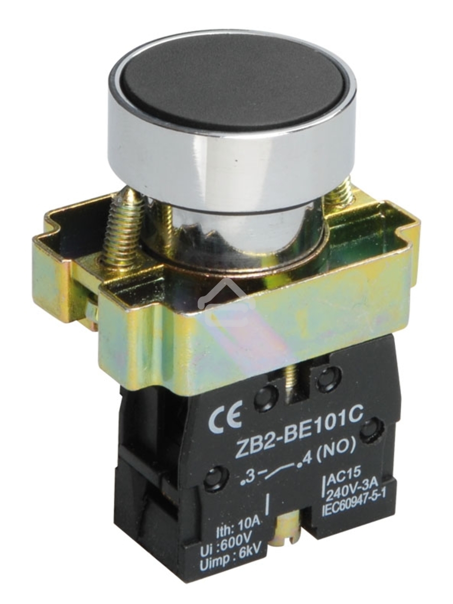 Кнопка LAY5-BA21 без подсветки черн. 1з ИЭК BBT60-BA-K02