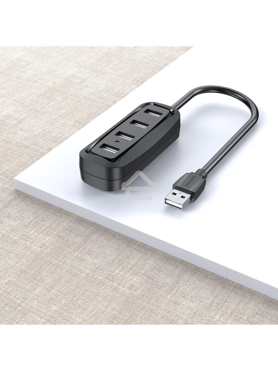 Концентратор Vention USB 2.0 на 4 порта Черный VAS-J43-B015