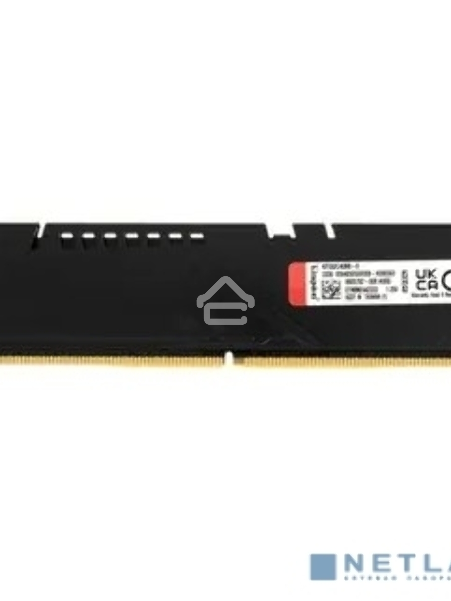 Оперативная память Kingston Fury Beast, DDR5, 8GB (1x8GB), 5200MHz, CL40, DIMM, с радиатором, черный