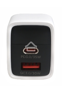 Зарядное устройство с дисплеем Cablexpert MP3A-PC-52, 35Вт GaN, QC3.0/PD3.0, 1хUSB, 1хType-C, белый, коробка