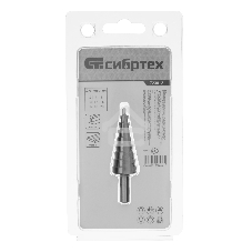 Сверло ступенчатое по металлу Сибртех 4-6-8-10-12-14-16-18-20 мм, 4241