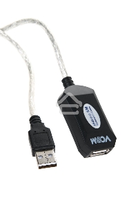 Кабель VCOM VUS7049-5M  USB2.0-repeater, удлинительный активный <Am-->Af> 5м