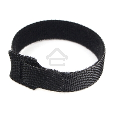 Хомуты-липучки на основе ленты Velcro VT-145x11BK 145 x 11 мм, черные (12 шт.)