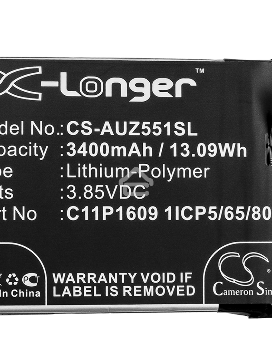 Аккумулятор CameronSino CS-AUZ551SL C11P1609, C11P1611 для Asus ZenFone 3 Max 5.53.85V / 3400mAh / 13.09Wh