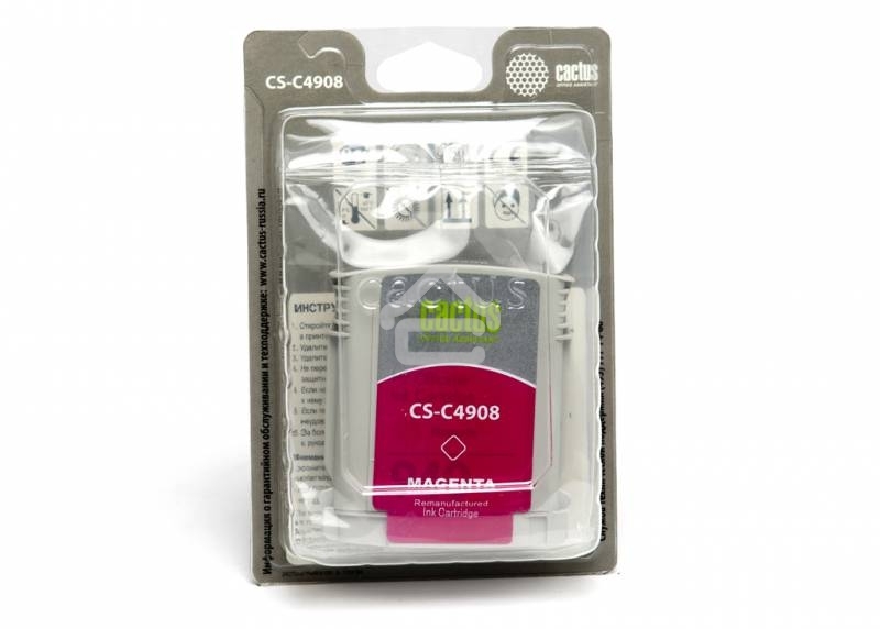 Картридж струйный Cactus CS-C4908 №940 пурпурный (30 мл) для HP OfficeJet PRO 8000/8500