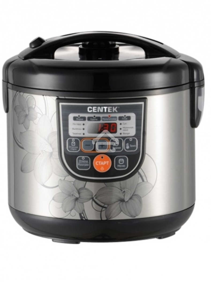 Мультиварка Centek CT-1498 Ceramic (чёрный, сталь) 700Вт, 5.0л, КЕРАМИЧЕСКОЕ ПОКРЫТИЕ ЧАШИ, 10 пр-м.