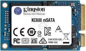 Накопитель SSD Kingston KC600, 512GB, mSATA, R/W 550/520