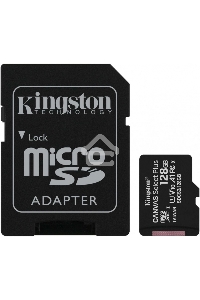 Флеш карта microSDHC 128GB microSDXC Kingston <SDCS2/128GB> Class10 UHS-I Canvas Select up to 100MB/s с адапт.