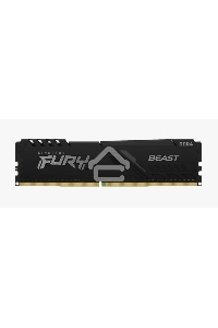Оперативная память Kingston Fury Beast, DDR4, 16GB (1x16GB), 3200MHz, CL16, с радиатором, чёрный
