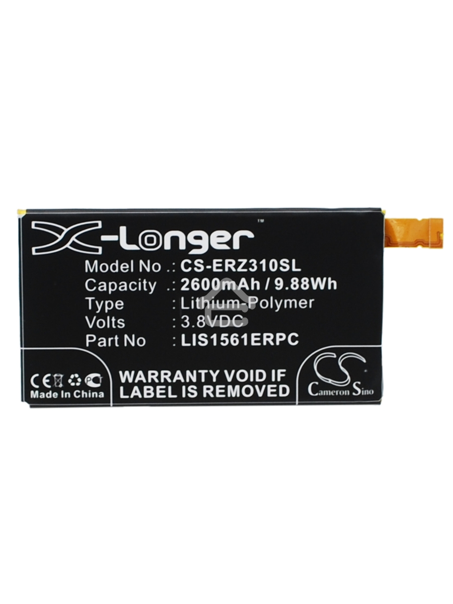 Аккумулятор CameronSino CS-ERZ310SL LIS1561ERPC для Sony Xperia Z3 Compact D5803 LTE 3.8V / 2600mAh / 9.88Wh