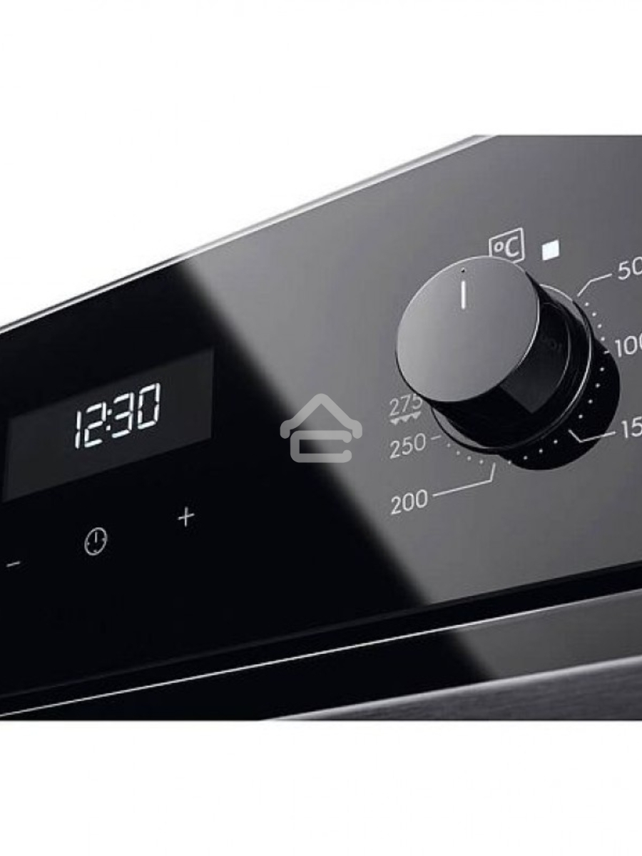 Встраиваемый духовой шкаф с паром Electrolux EOD5F71Z 60 см, каталитическая очистка, 72 л, 8 режимов, черный цвет,направляющие проволочные + телескопические (1 уровень)
