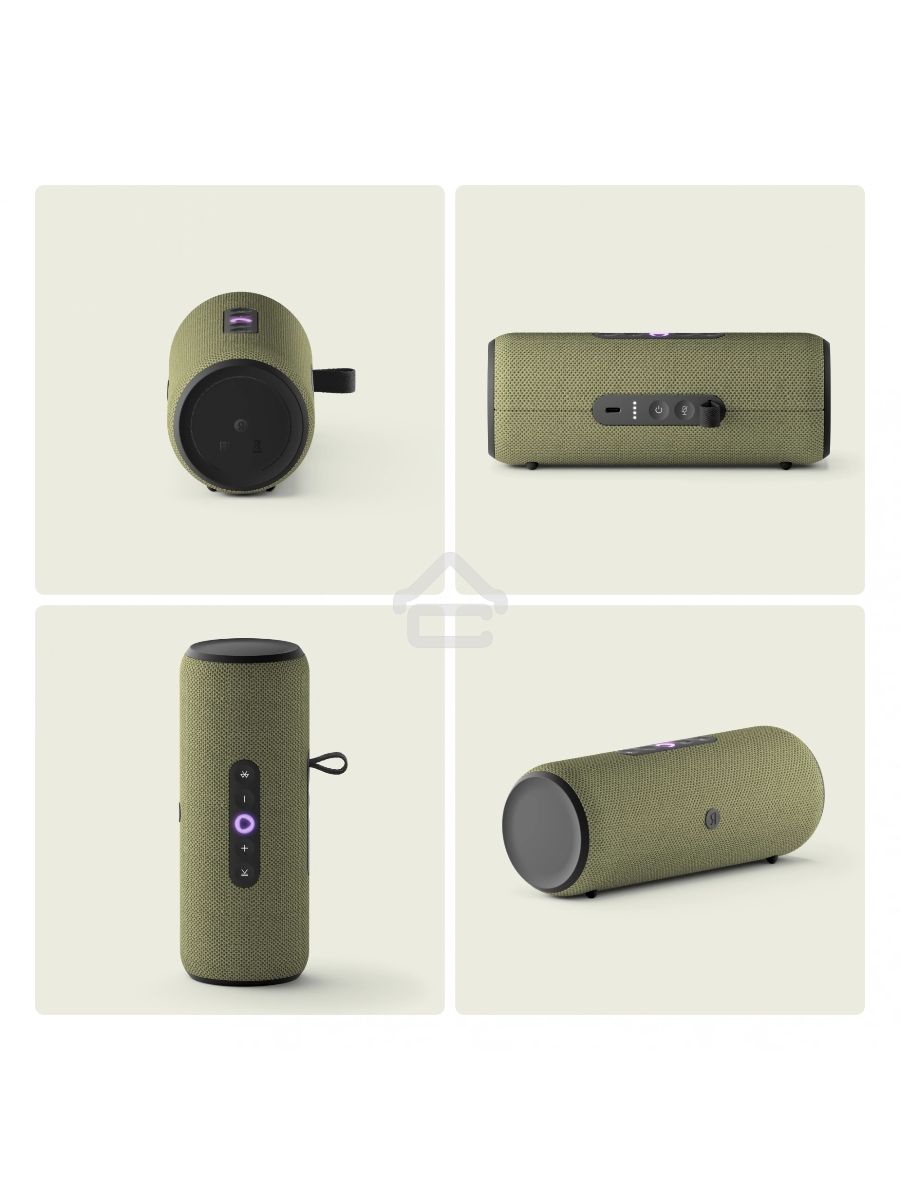 Умная колонка Yandex Стрит Алиса зеленый 30W 2.0 BT/Wi-Fi 10м 3300mAh (YNDX-00030GRN)