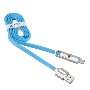 Кабель USB ACD-DUAL Lightning / MicroUSB ~ USB-A 2в1, TPE, 1м, синий (ACD-U924-CML)