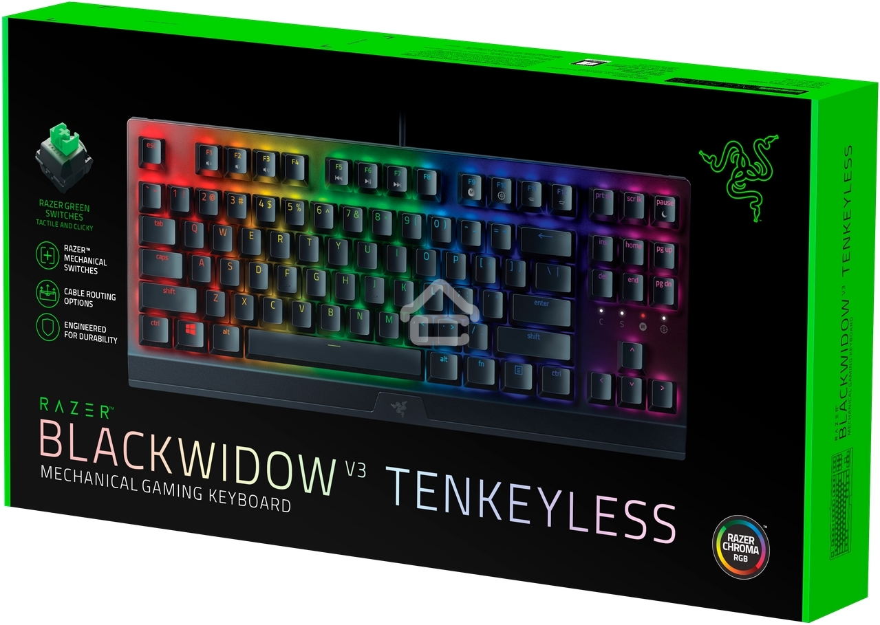 Игровая клавиатура Razer Blackwidow V3 Razer™ Tenkeyless Mechanical RUSSIAN черный