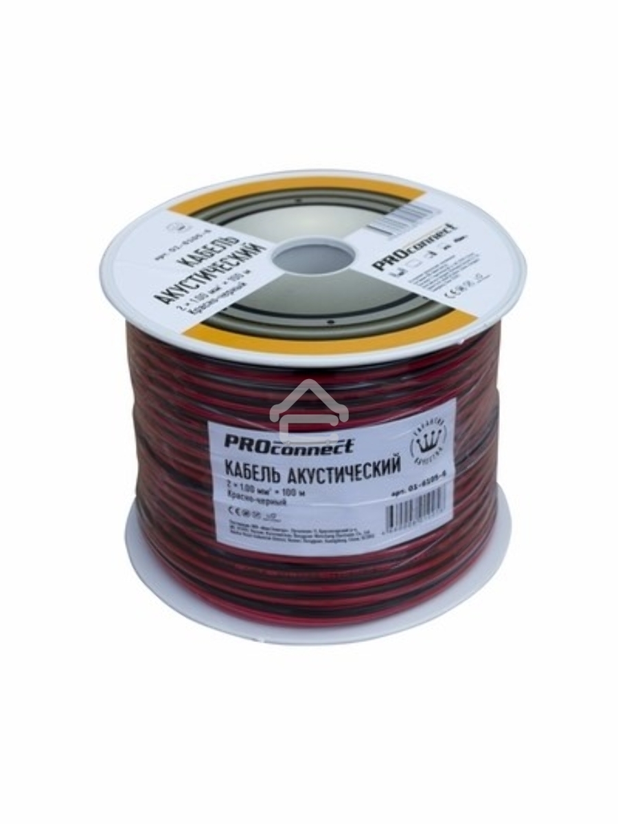 Кабель акустический 2х1 мм² красно-черный (бухта 100 м) 01-6105-6 Proconnect