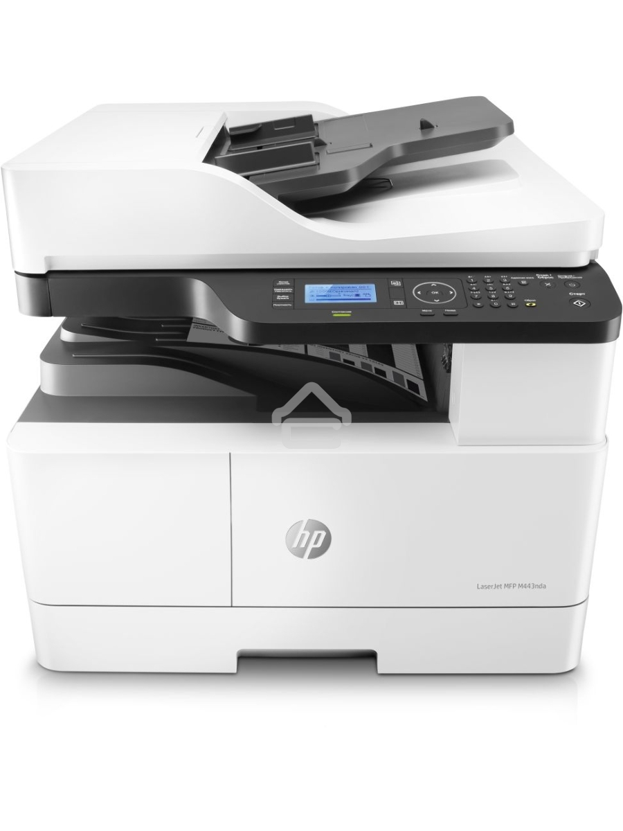 МФУ лазерный HP LaserJet MFP M443nda (8AF72A), A3, ч/б, печ. до 25 стр/мин. (А4) до 13 стр/мин. (А3), скан. до 21 стр/мин., 1200 x 1200 dpi (печать) 600x600dpi (скан.), USB, RJ-45
